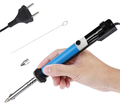 2-in-1 pompa dissaldante elettrica strumento di saldatura maniglia 40W ferro stagno ventosa forte aspirazione dissaldatura accessori per saldatura(io)
