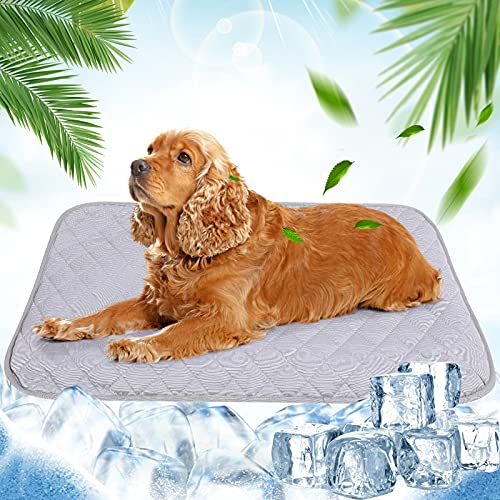 NIBESSER Kühlmatte für Hunde Pet Dog Cooling Mat Sommer Selbstkühlende Matte Hunde Katzen Haustier Kühlmatte Natürlich