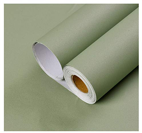 Carta Adesiva per Mobili Pellicola Adesiva Vinile Decorativo Impermeabile per Mobili Cucina-Matte Texture-Matcha Green 60cm*10m