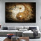 Yin Yang Tai Chi Symbol Poster Wandkunst Leinwanddruck Moderne Zen Bild Wohnzimmer Sofa Hintergrund Dekoration-60x80cm Rahmenlos