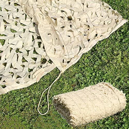 Jolan Filet De Camouflage Beige 2×2m 2×3m 3×3m 3×4m 3×5m 3×6m 4×4m 4×6m 4×7m 5×5m,Filet D'ombrage,pour Camping,Chasse,Décoration,Crème Solaire,Filet De Camouflage Militaire,Beige-2x3m(6.6 * 9.8ft)