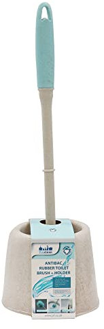 JVL Pro Clean Anti-Bac Rubber Toilet Brush and Holder