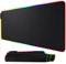HIHUHEN Gaming Mouse Pad Large, Oversized 10 Lighting Mode Thick Glowing LED Extended Mousepad ，Non-Slip Rubber Base Computer Keyboard Pad Mat (80x30RGB Black)