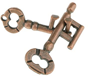 Intelligence Buckle Funny Key Puzzle Alloy Brain Teaser Puzzle Lock Magic Tricksfor Adults Kids Teenagers