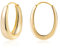ALEXCRAFT Orecchini Donn a Cerchio Oro Orecchini Donna Oro Orecchini a Cerchio Dorati Cerchi Ovali Grossi in Oro 14K Orecchini a Cerchio Leggeri Ipoallergenici