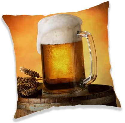 Jerry Fabrics Kissen Kuschelkissen Bier Bierkrug Dekokissen 40 x 40 cm