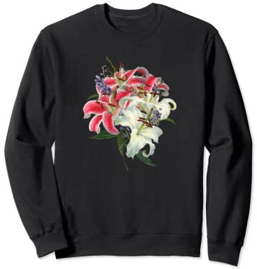 Lys - Lys blancs - Lys Tigres roses - Fleurs Sweatshirt