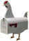 ICOSAR Briefkasten Einzigartiger Huhn Kuh Pferd Briefkasten Metall Wandmontage Briefkasten Wetterfest Bauernhof Tier Briefkästen Außenbereich Gartendekoration Handwerk (Farbe: Henne, Größe: 1)