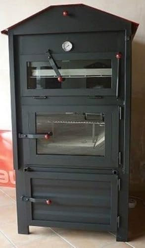 Forno a legna a cottura indiretta camera in refrattario 81 X 103