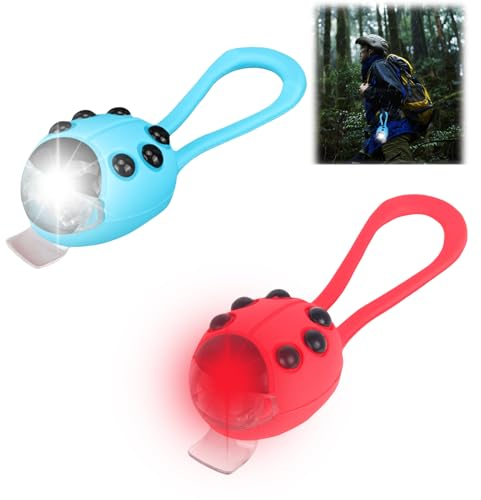2 Stück LED Blinklicht Schulranzen: Reflektor Anhänger Kinder, Reflektierend Anhänger mit 3 Leuchtmodi, LED Reflektoren Kinder, Sicherheit Licht Reflektor Anhänger für Rucksack Joggen Wandern Laufen