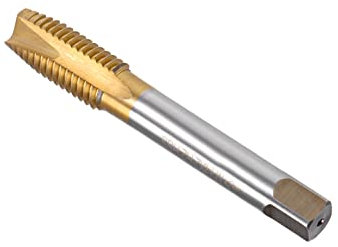 CoCud Tarauds à Vis Cannelés Spirale Métrique M14 x 2 Filetage, Taraud à Filetage Hélicoïdal Titanium Revêtu Haute Vitesse Acier 6542 - (Pour Taraudage Perçage Machine) 1 Pcs