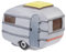 CREATIV DISCOUNT Miniatur-Wohnwagen, Größe 6 x 3,7 x 4,8 cm