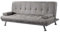 Somnia Descanso - Schlafsofa Clic Clac Typ 3-Sitzer Modell Cleo mit dekorativen Kissen, modernes Design, praktisch und funktional, Zementgrau