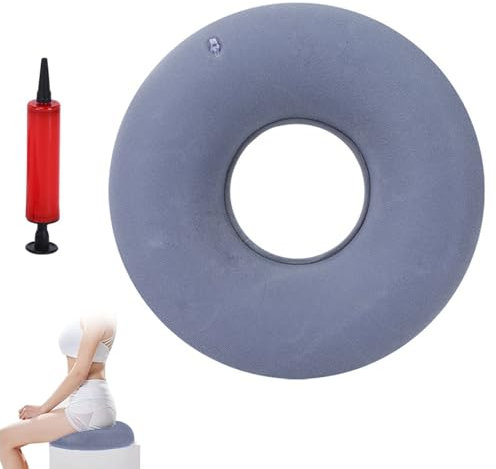 HXSYKJDM Sitzring Nach Op, HäMorrhoiden Sitzkissen Sitzkissen OrthopäDische Mit Pumpe für Entzündungen Zysten Hämorrhoiden(40cm)