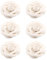 FLAVAS Frauen Blume Brosche,6PCS Blumen Brosche Stoff, Niedlich Stoff Pin Hochzeit Abzeichen Blume Brosche Kamelie Stoff Brosche Anstecknadel Brust Pin, für Mädchen Geschenke (Beige)