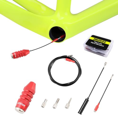MUQZI Bicycle Internal Cable Routing Tool, Bike Internal Cable Guide Tool for Bicycle Brake Shifter Cable Housing, Hydraulic Hose, Red