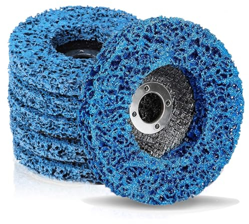 6PCS Strip Discs Stripping Wheel 100mm 4inch Durable Poly Paint Removal Disc For Angle Grinder Clean and Remove Paint Coating Rust Welds Oxidation (Blue)