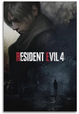 RIOEPURRT Poster, Motiv: Game Resident Evil 4, dekoratives Gemälde, Leinwand, Wandposter und Kunstdruck, moderne Familienschlafzimmer-Dekoration, Poster, 20 x 30 cm