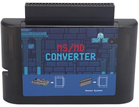 Convertitore per Retron Mega Drive, adattatore da MS a MD Game Card per Retron 5 3 2 per Mega Drive per Genesis (nero trasparente)