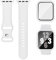 3-IN-1 Kompatibel für Apple Watch Armband mit Hülle und Displayschutz 40mm, Weich Silikon Sport Band + Gehäuse Mit Glas Kompatibel für iWatch Series SE 9 8 7 6 5 4 Damen Herren Weiß