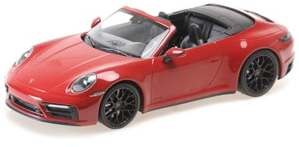Minichamps 155063032 - Porsch. 911 Carrera 4 GTS Cabriolet Red 2020 - maßstab 1/18 - Modellauto