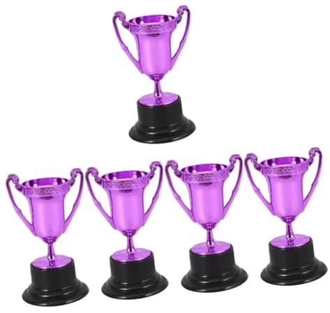 Milisten 5pcs Trophy Decoration Trophy Cup Gold Trophy Award Trophy Decor for School Trophy for Kid Celebration Award Trophy Basketball Trophy Ceremony Trophy Plastic Purple