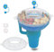 Snack Tray with Lid for Stanley Cup 40 oz, Accessories for Stanley Cup, Leak Stopper, Straw Cover for Stanley Cups 1.0/2.0, Snack Bowls with 4 Compartments for Candy Popcorn Chip For Cinema (Blue)