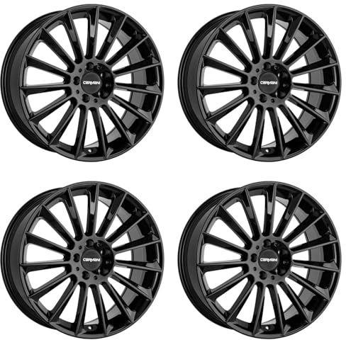 4x Carmani Felgen Alufelgen 17 Fritz 8,0x18 ET45 5x112 black kompatibel mit VW Beetle Bus T4 Caddy Eos Golf Plus Golf V Variant Jetta Golf V