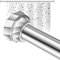 Brushed Nickel Shower Curtain Pole,150-220cm Never Rust and Non-Slip Spring Tension Pole for Bathroom, Polished 304 Stainless Steel, No Drilling Spring Tension Shower Rods, Silver