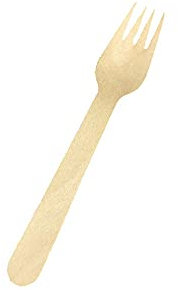 WALFREW Forchette Forcella di Legno della Forcella monouso della Forcella della Forcella della Frutta della Famiglia della Forcella Biodegradabile 15.5cm * 2,5 cm