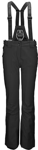 killtec Damen Skihose/Ski-Trägerhose mit abzippbarem Latz und Kantenschutz Laraka, schwarz, 40, 35247-000