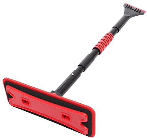 Gogogmee Schnee-eiskratzer Für Auto Mit Einziehbarer Stange Schneebesen Und Windschutzscheiben-Reiniger Eva-schwammgriff Abnehmbar Und Platzsparend Für Winter