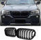 Hengjiayao F25 Nieren Schwarz Kühlergrill für BMW X3 F25 Grill 2010-2013 ABS glänzend Doppelsteg(For X3 F25 2010-2013)