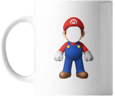 VARZI Taza de Super Mario Bros personalizable, idea de regalo, diferentes impresiones, posibilidad de añadir tu foto 1956 (fantasía 1)