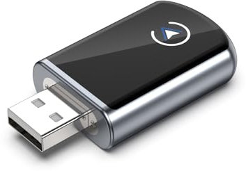 Wireless CarPlay Adapter Plug and Play 2025 Upgraded CarPlay, Mini Stable CarPlay Wireless Adapter, Kompatibel mit iOS 10+ und 98% der Autogeräte, USB/Type-C Anschluss