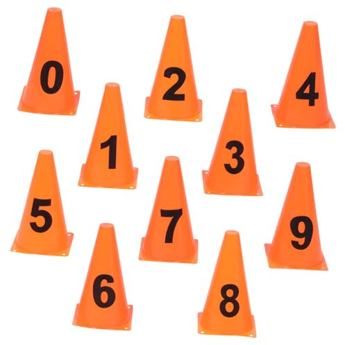 Toyvian Fußballkegel Nummeriert Farbiger Trainingskegel Aus Bunte Kegel Für Agility-übungen Hindernisparcours Im Sporttraining Leicht Tragbar Platzsparend Zusammensteckbar