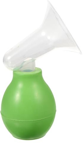 BESTonZON Manual Breastmilk Suction Pump Hand Breast Pump for New Mothers Portable Plastic Milk Extraction Tool Green Funnel Suitable for Breastfeeding