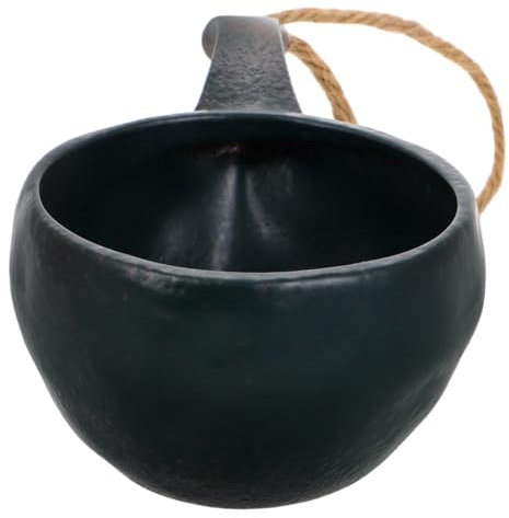 Hemobllo Vaisselle Vintage Tasse à Café Japonaise Bols De Soupe à L'oignon Bol à Matcha Avec Bec Verseur Tasse Japonaise Grands Bols à Soupe Black Céramique