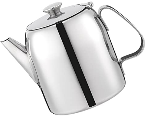 CCKUYT Stainless Steel Teapot Grease Container Stainless Steel Tea Pots Oil Strainer Container Heating Tea Pot Vinegar Travel Tea Kettle Tea Pot with Handle Small Teapot Office Portable