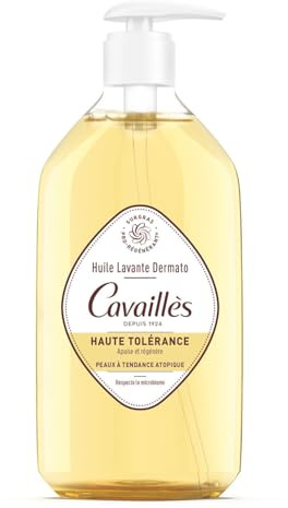 ROGE CAVAILLES – Huile de Douche Apaisante Corps, Tolérance Optimale pour Peaux Sensibles, Parfum Lavande (500 mL) - lot de 2 - Vendu par Lot
