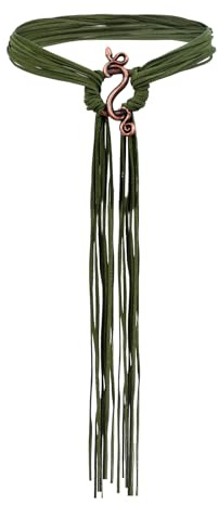 FakeFace Damen Mittelalter Gürtel Accessoire Troll Kreuz Belt Seil Wikinger Gürtel Nordische Hexen-Seil Langer Renaissance Taillengürtel Bindegürtel für Frauen