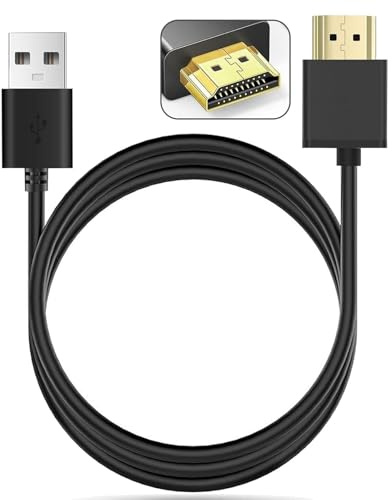 Dolaso USB 2.0 to HDMI Cable 2M, 1080P USB2.0 to HDMI Male Full HD Multi-Display Video Audio Graphics Cable, Compatible with Windows 7/8/8.1/10/11/XP/MacOS, Suitable for PC Projector HDTV TV