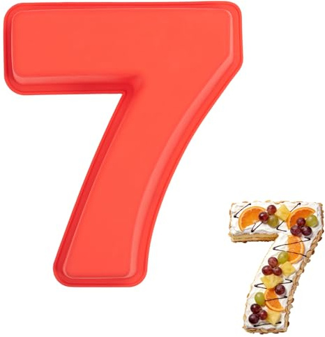 Silikon Backform Zahlen,Kuchenform Zahlen Groß,Number Cake Backform (7) | Antihaftend