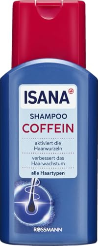 ISANA Shampoo Coffein für alle Haartypen aktiviert die Haarwurzeln verbessert das Haarwachstum Panthenol pflegt das Haar 250 ml