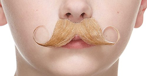 Mustaches Selbstklebender Puaro Gefälschter Schnurrbart für Kinder, Neuheit, Falsche Gesichtsbehaarung, Kostümzubehör für Kinder