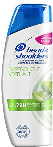 Head & Shoulders Empfindliche Kopfhaut Anti Schuppen Shampoo, Bei Fettigem Haar, Shampoo gegen Schuppen, 72 Stunden Schutz Vor Schuppen, Juckreiz Und Trockenheit, Mit Aloe Vera, 300ml