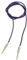 L&L® 3.5mm Nylon Stereo Jack To Jack Audio Headphone Aux Cable Lead for iPhone ipod (Purple)