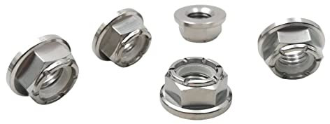 GR5 Titanium Flansch Nylon Mutter Titan Nylon Mutter Titan Mutter Titan Mutter Mutter Mutter für Motorrad 10 Stück, M8