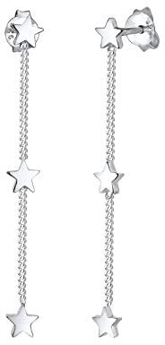 Elli Ohrringe Damen Ohrhänger Stern Astro Look Trend in 925 Sterling Silber