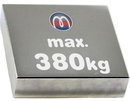 Quadermagnet Neodym Magnet-Quader Extra Stark - Haftkraft bis 800kg - Starke Blockmagnete - Rechteckige NdFeB Magnete, Größe: 80x80x10mm - 380kg Haftkraft